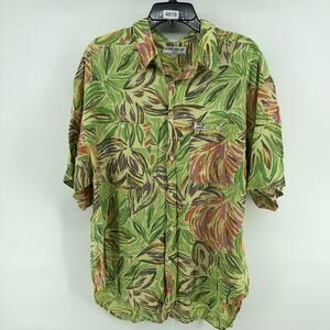 Vintage Georges Marciano For Guess Shirt Mens Large Rayon Hawaiian Tropical 80s